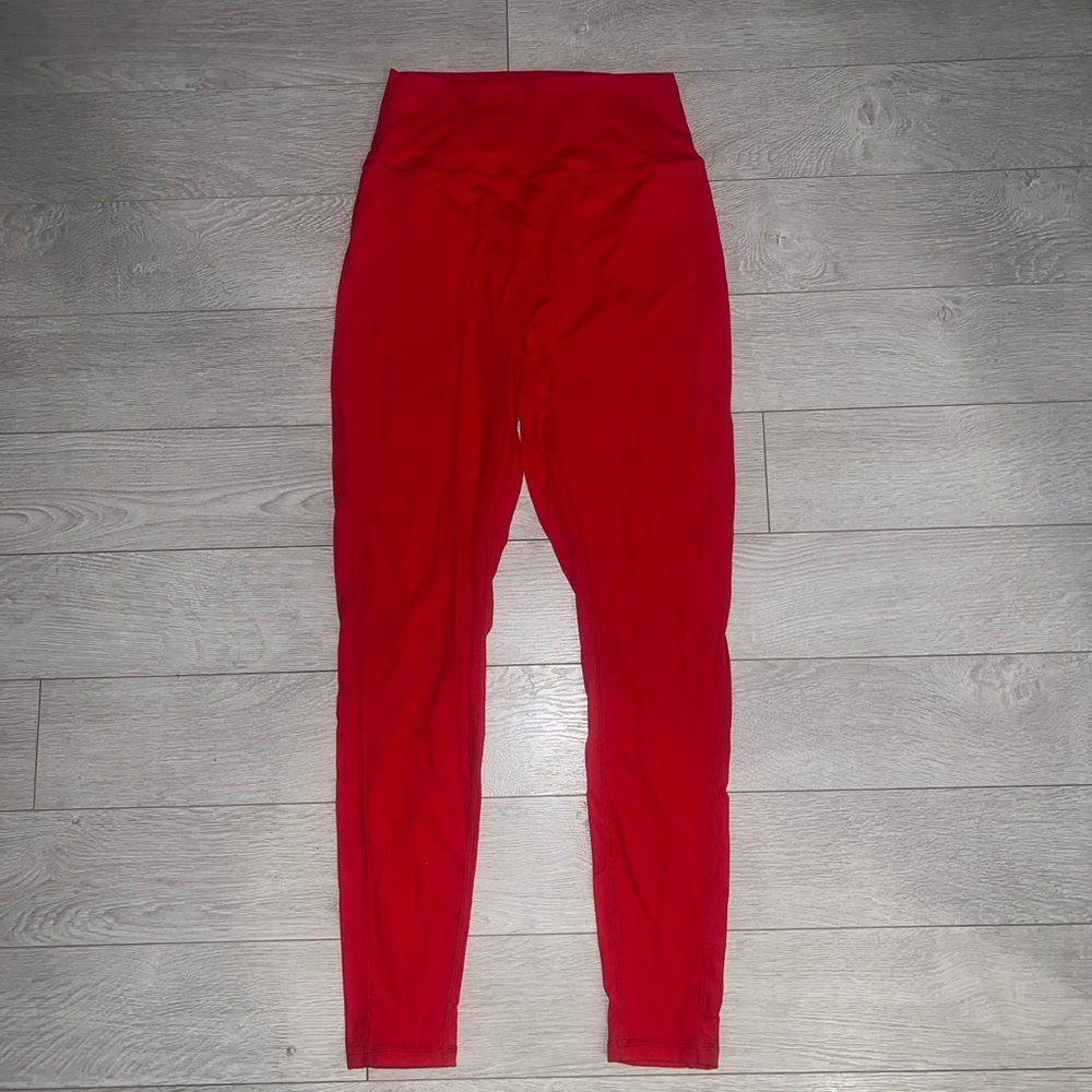 High-Waisted Red Leggings